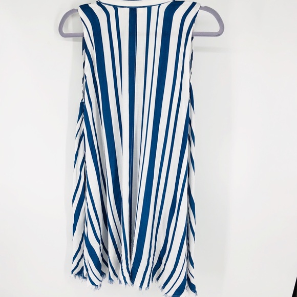NWT Umgee Striped Navy White Striped Tunic Dress S - Picture 7 of 7